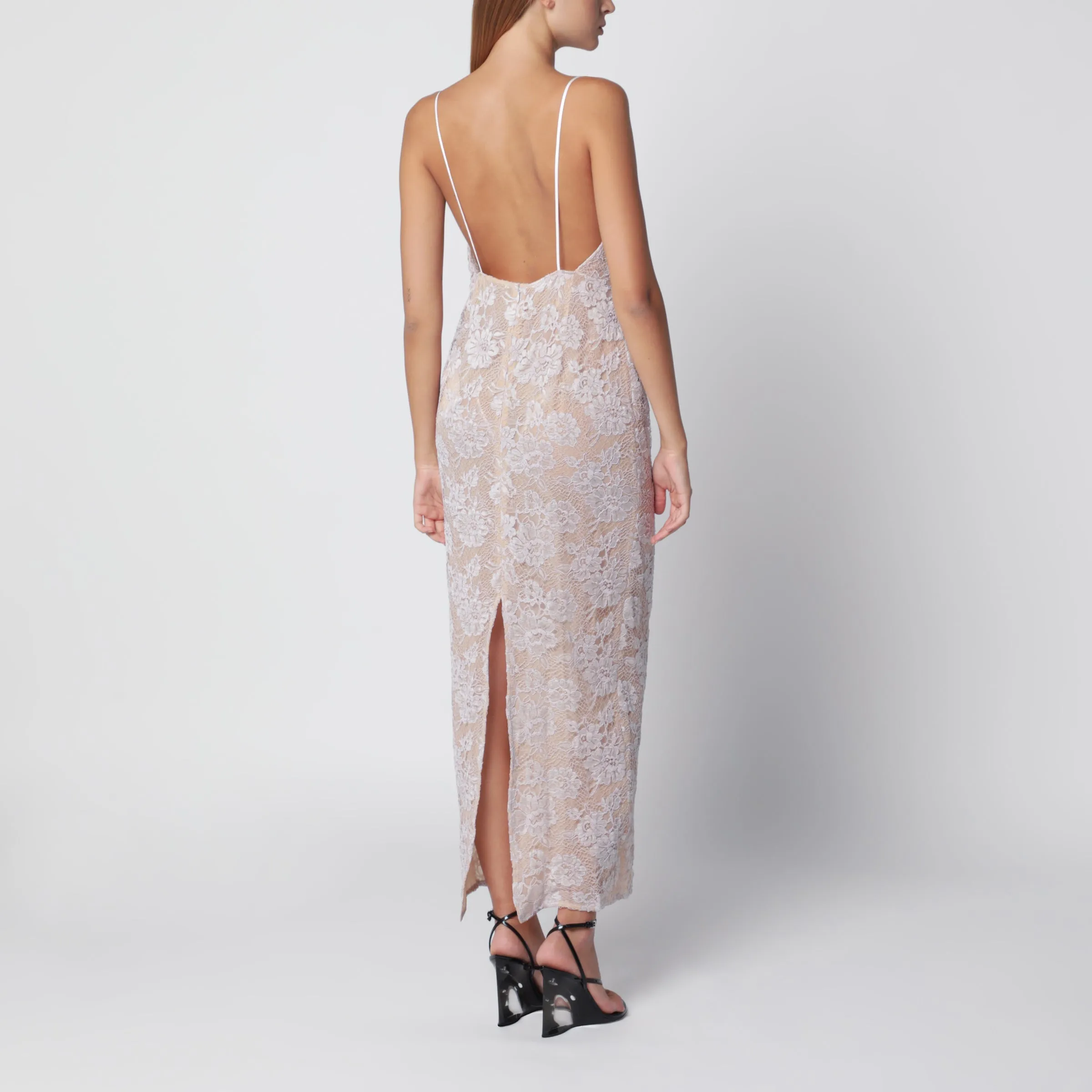 Lavender Lace Slip Dress sold by Wanan Luxury product image thumbnail 3