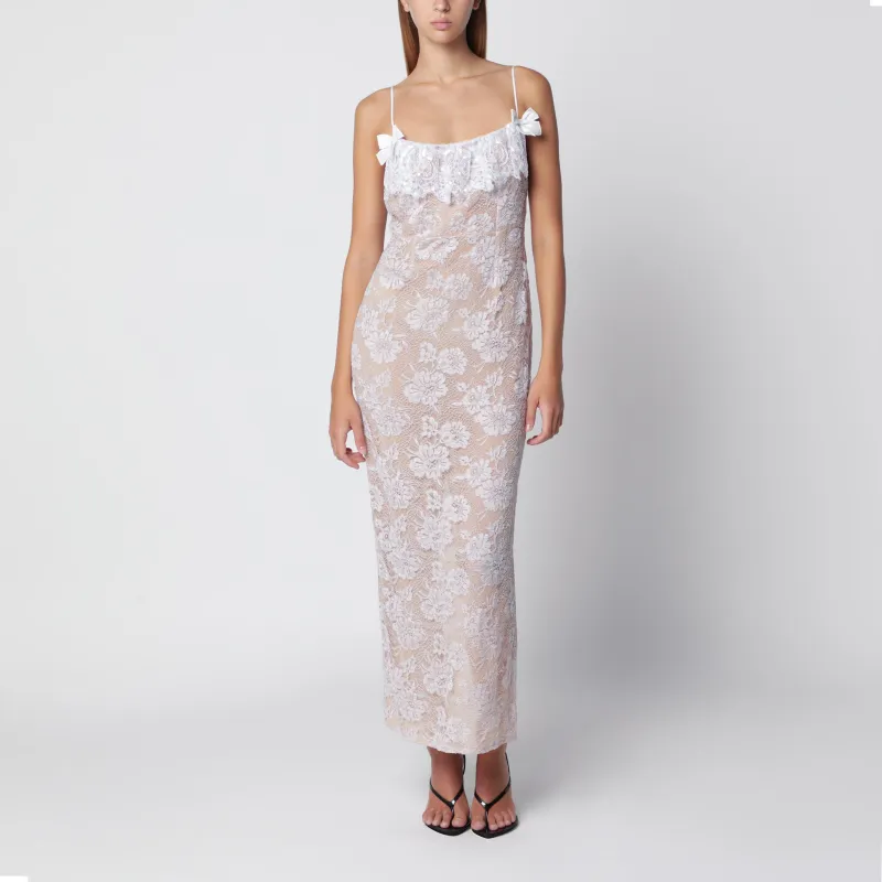 Lavender Lace Slip Dress made by Alessandra Rich