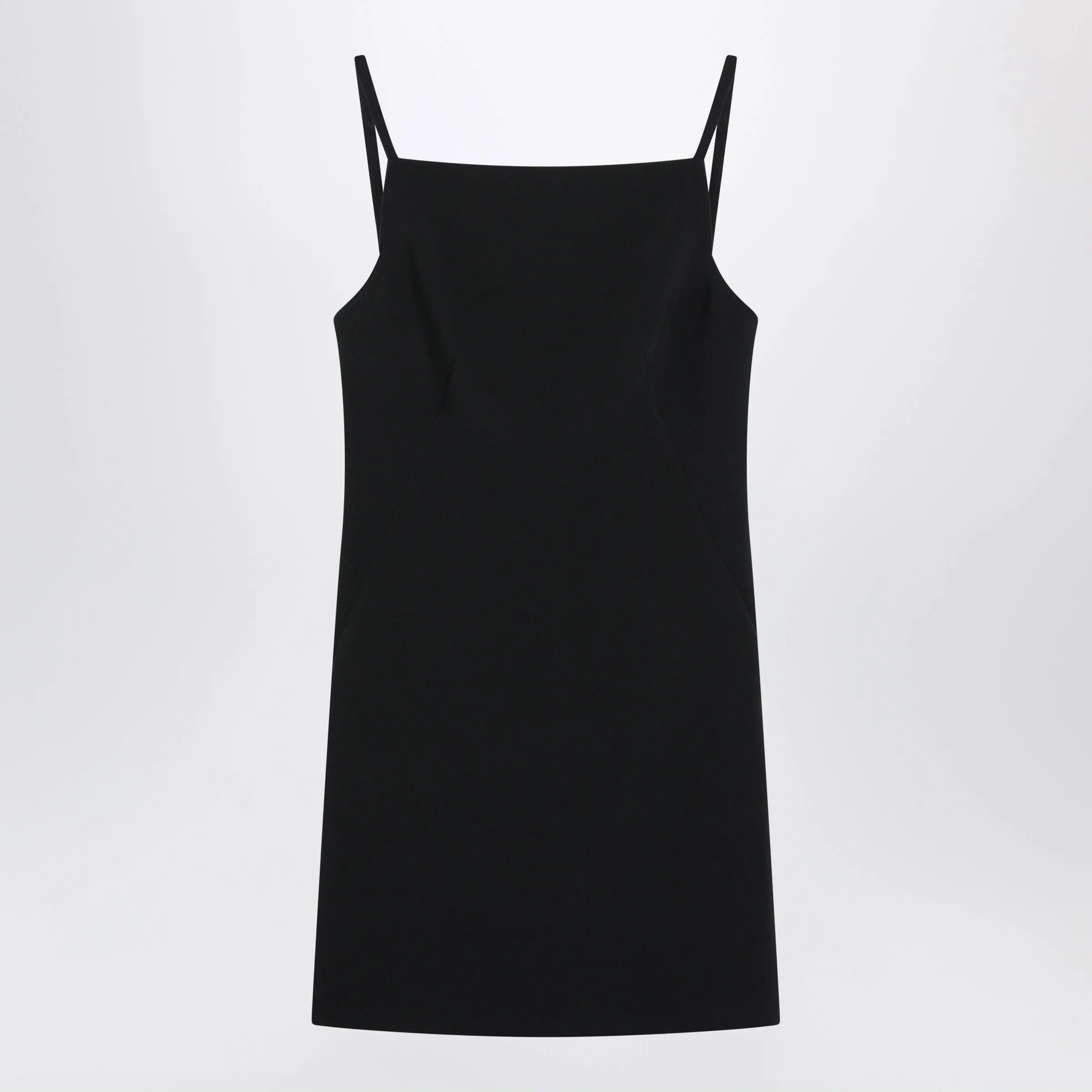 Black Cady Crêpe Mini Dress sold by Wanan Luxury