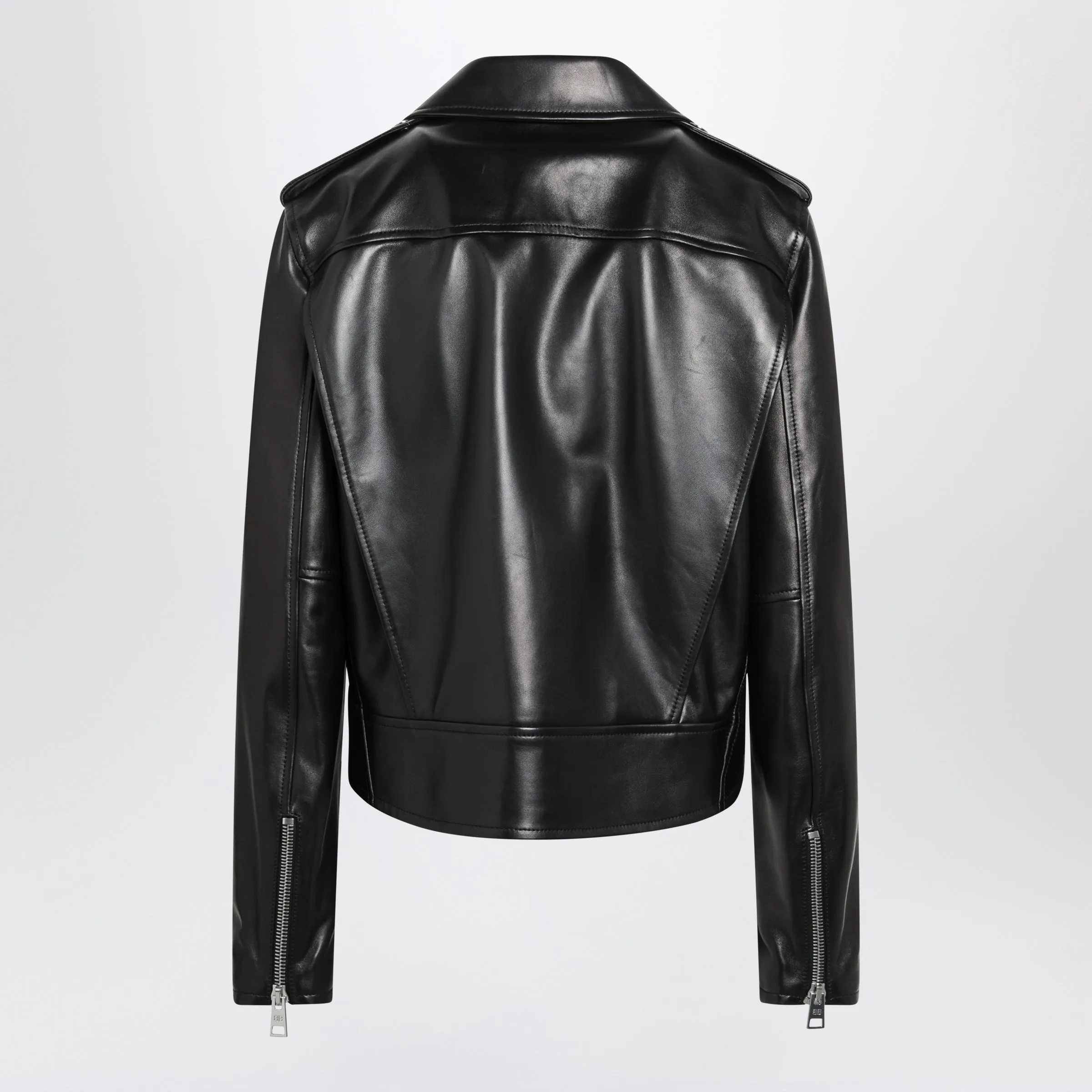 Black Leather Biker Jacket sold by Wanan Luxury product image thumbnail 2
