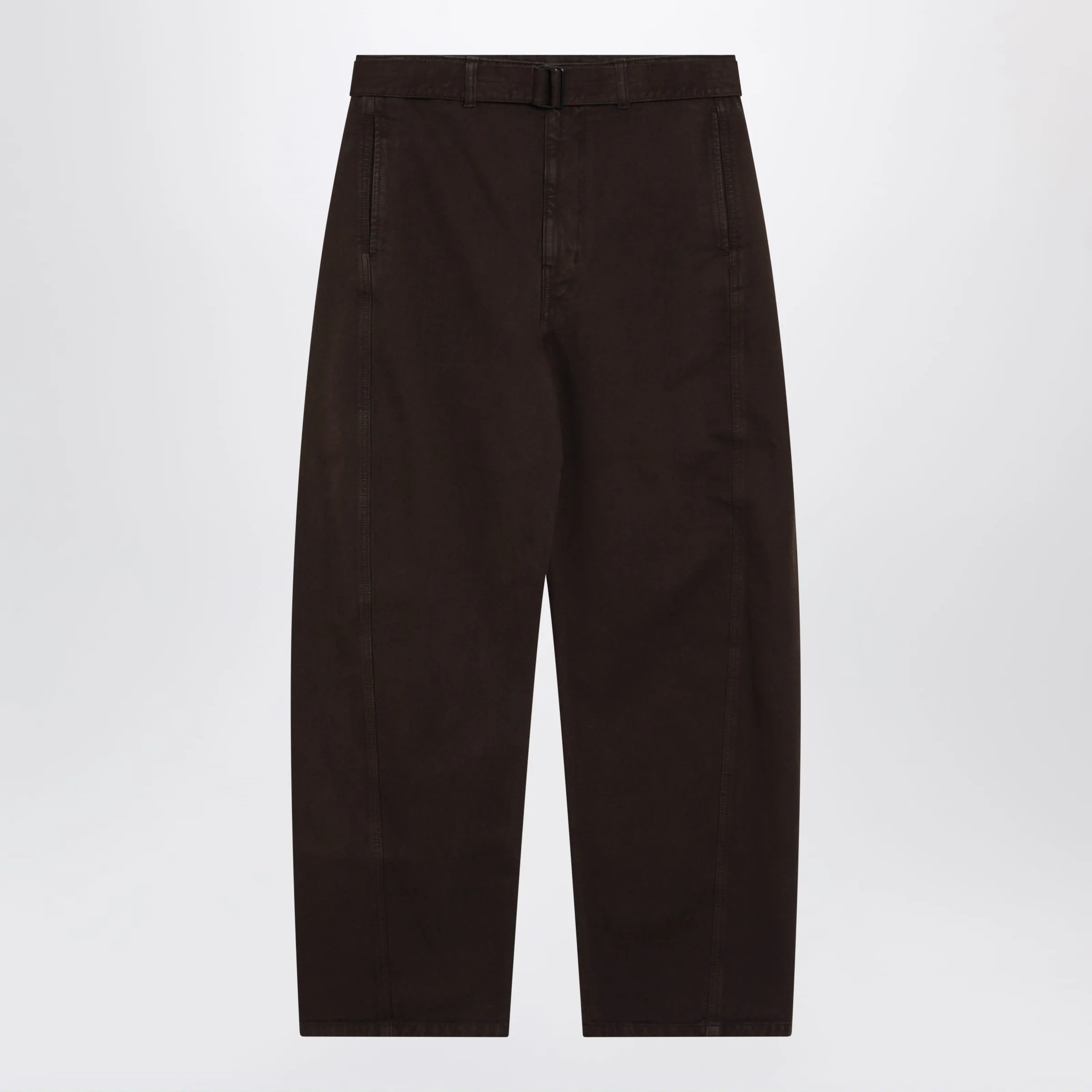 Brown Cotton Trousers With Belt sold by Wanan Luxury