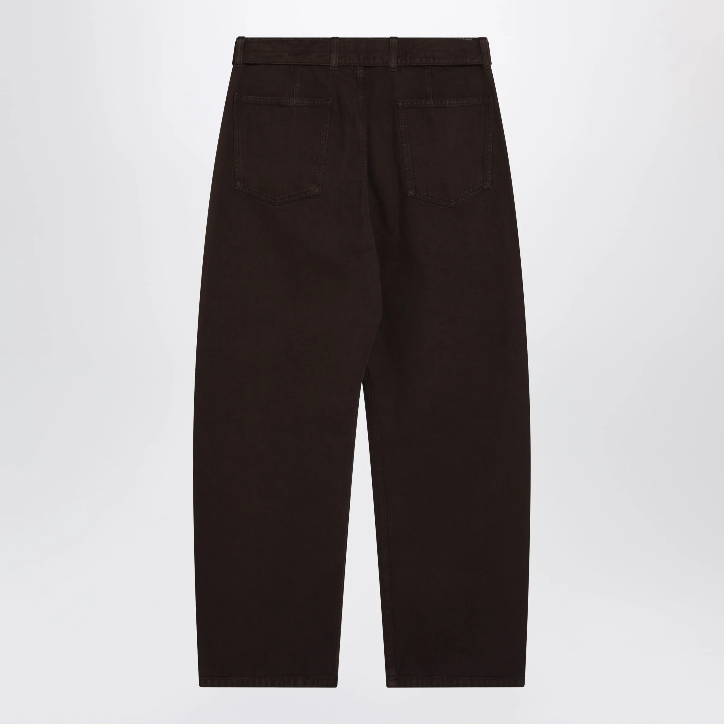 Brown Cotton Trousers With Belt sold by Wanan Luxury product image thumbnail 2