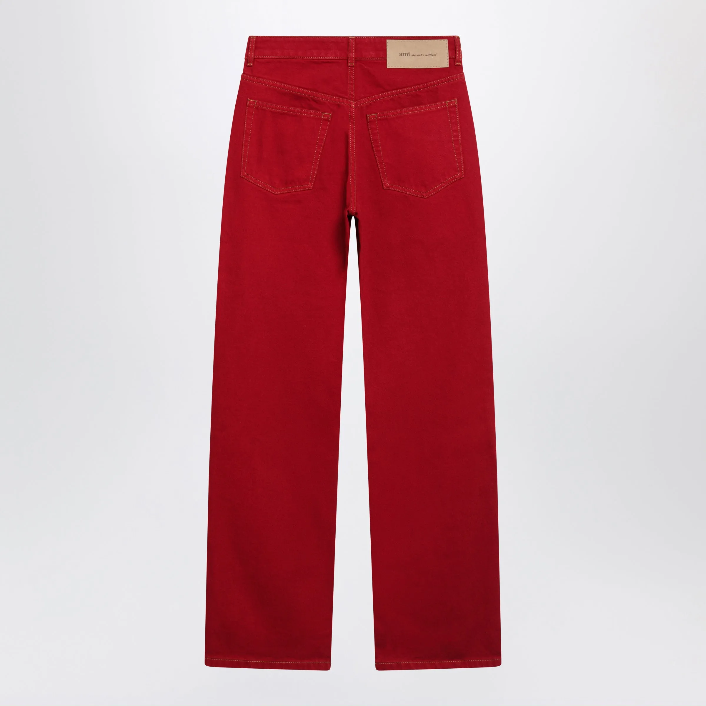 Ruby Red Cotton Twill Jeans sold by Wanan Luxury product image thumbnail 2