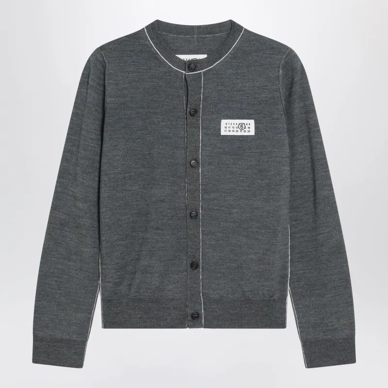 Grey Mélange Wool-Blend Cardigan made by Maison Margiela