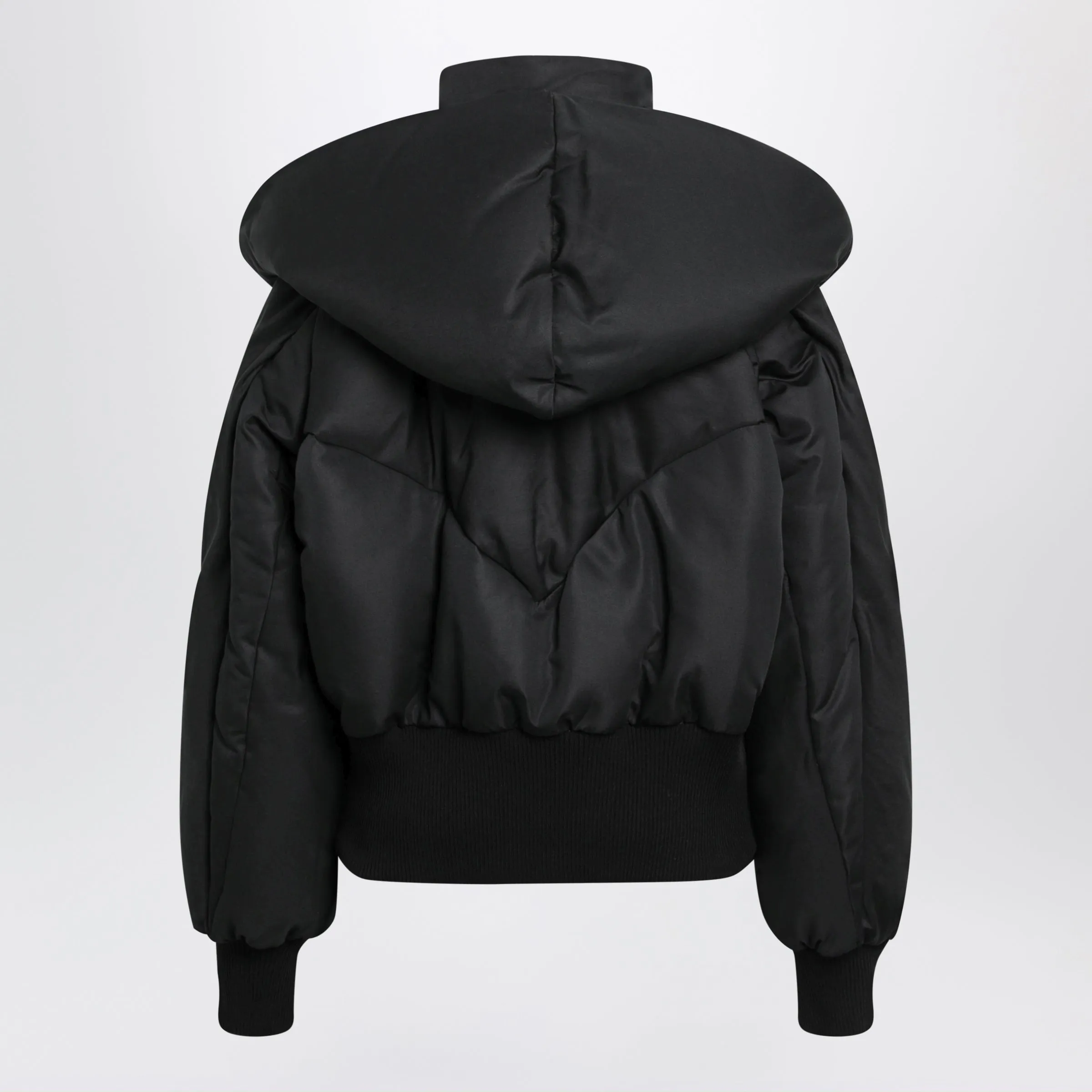 Black Quilted Cotton-Blend Puffer Jacket sold by Wanan Luxury product image thumbnail 2