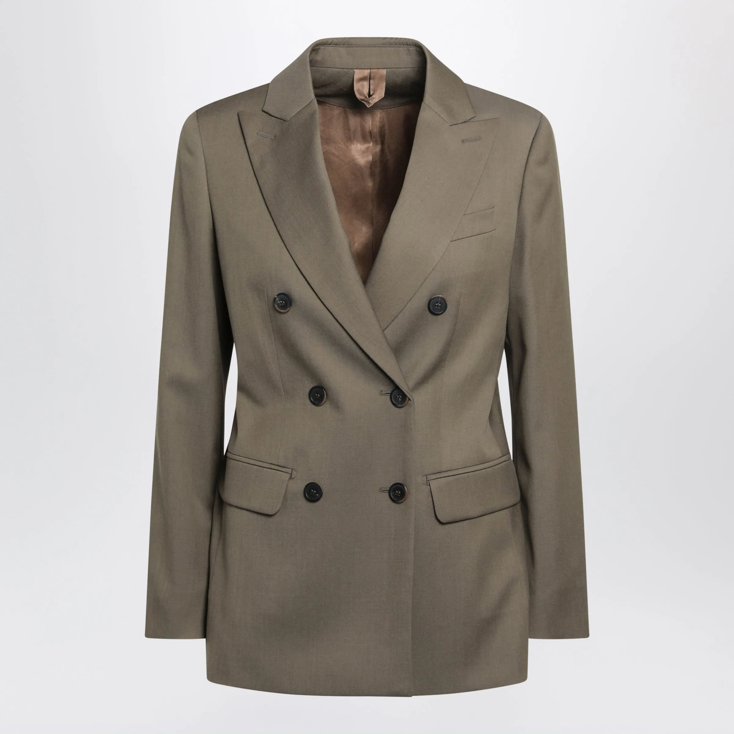 Camel Double-Breasted Wool Jacket sold by Wanan Luxury
