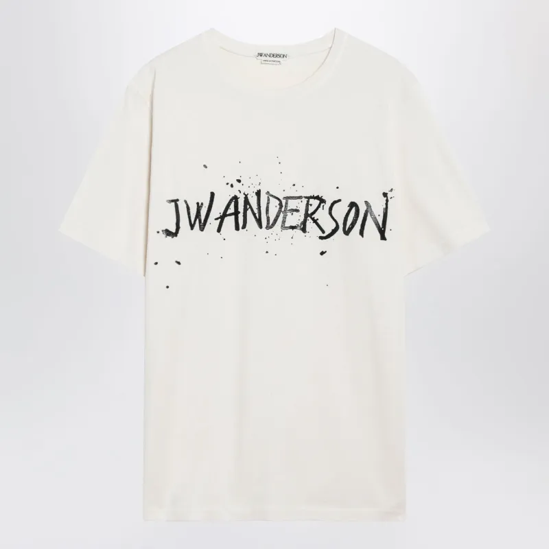 Circular T-Shirt In Ecru Cotton made by J.W. Anderson