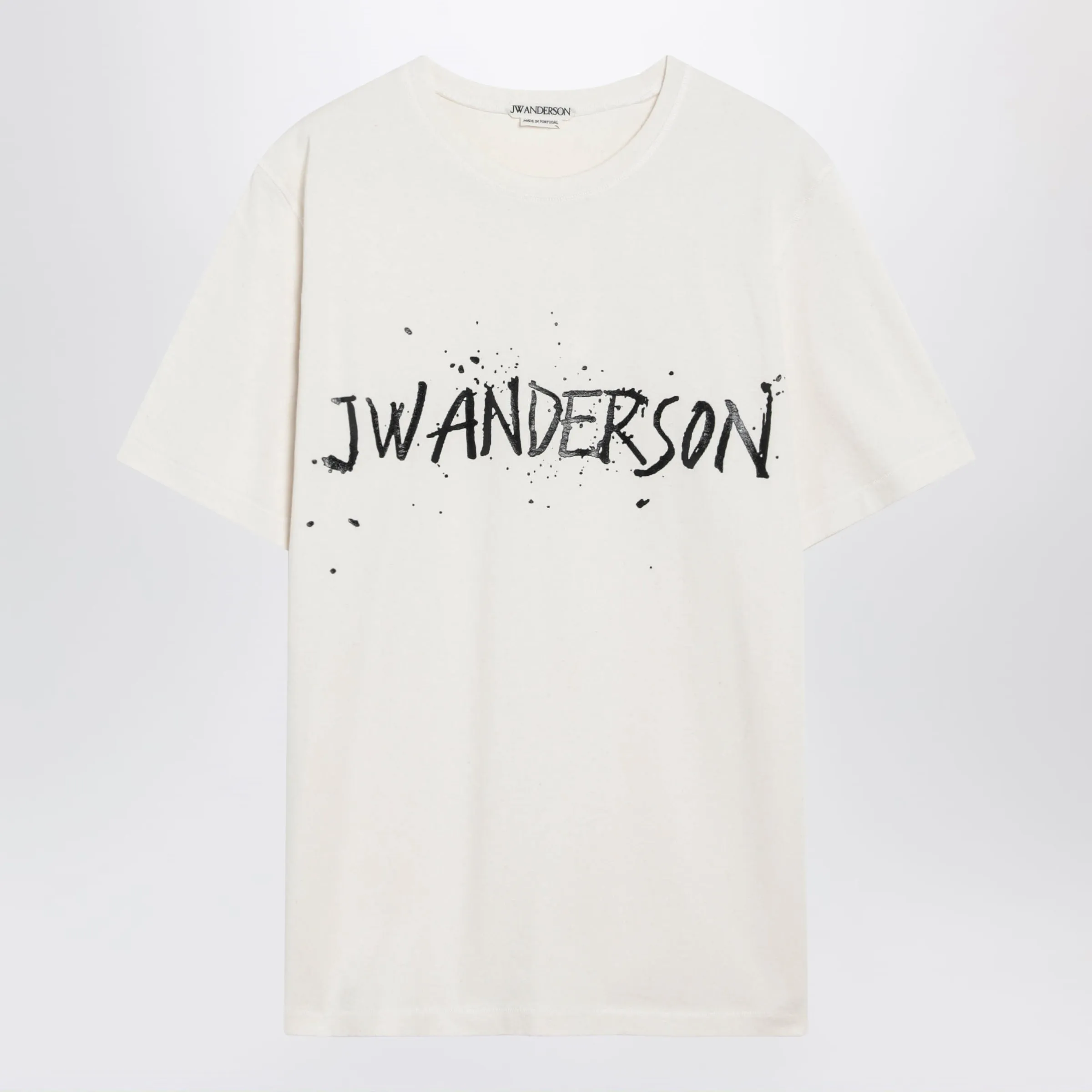Circular T-Shirt In Ecru Cotton sold by Wanan Luxury