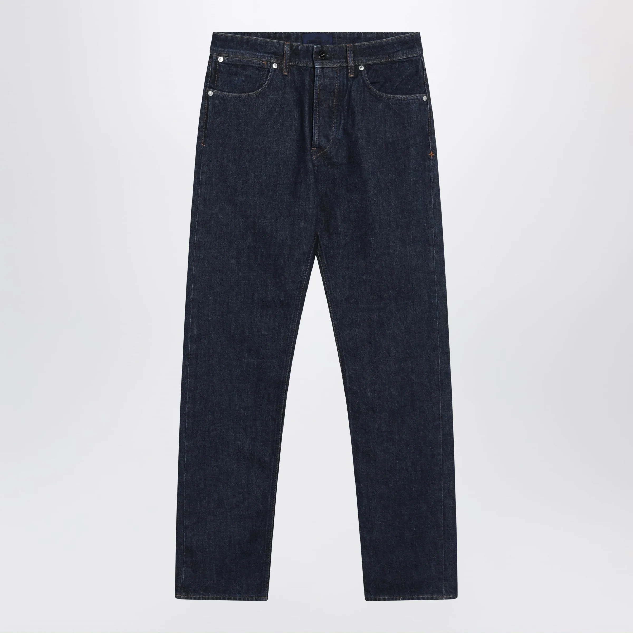 Regular Straight Jeans In Blue Rinsed Denim sold by Wanan Luxury