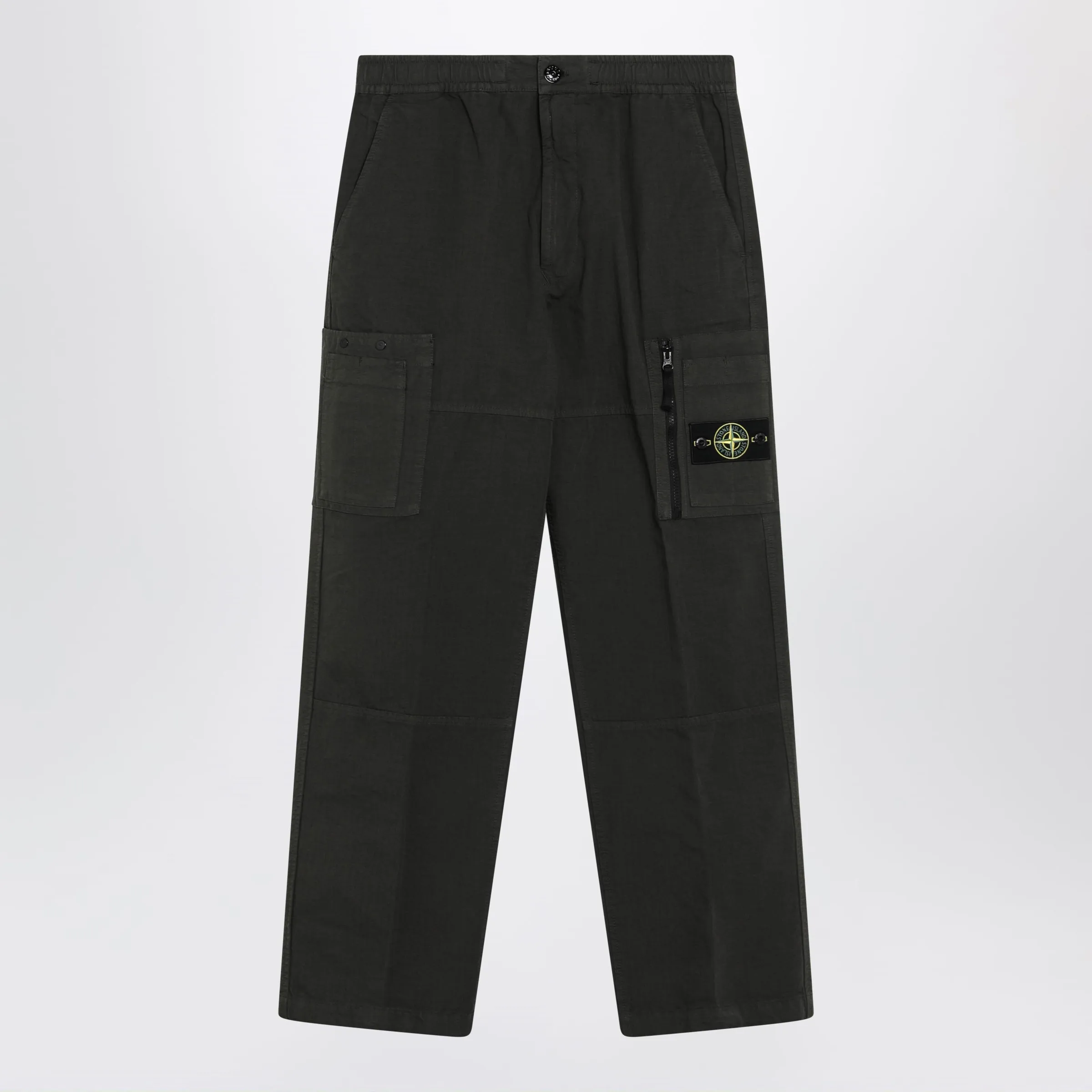 Loose Cargo Trousers In Grey Cotton Ripstop sold by Wanan Luxury