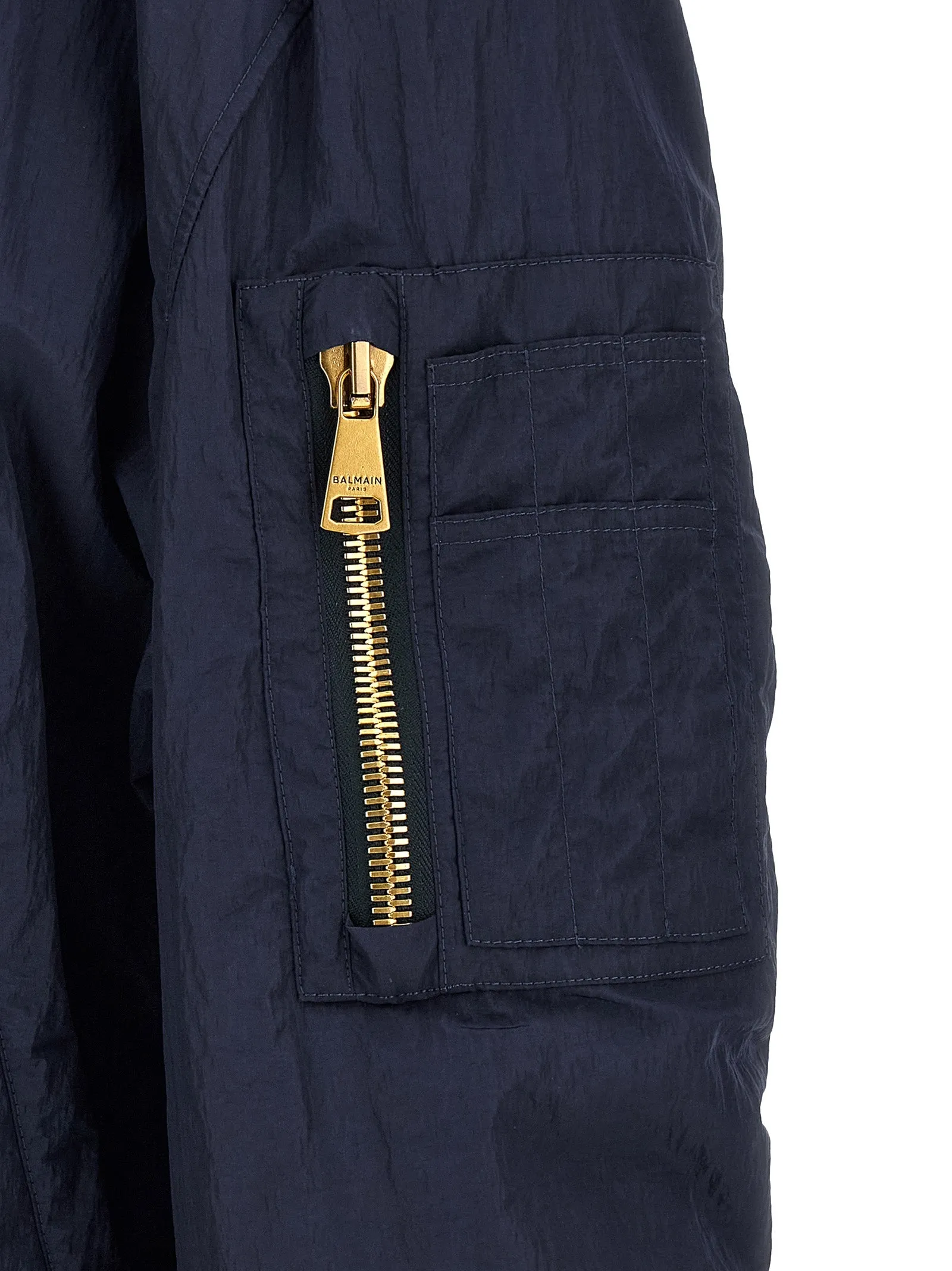 Logo Embroidery Bomber Jacket Blue sold by Wanan Luxury product image thumbnail 5