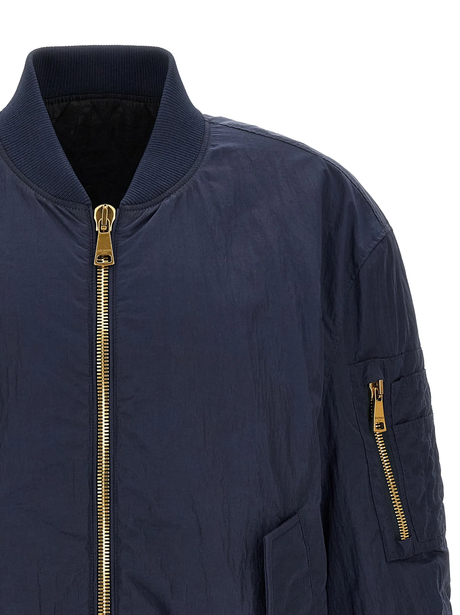 Logo Embroidery Bomber Jacket Blue sold by Wanan Luxury product image thumbnail 3