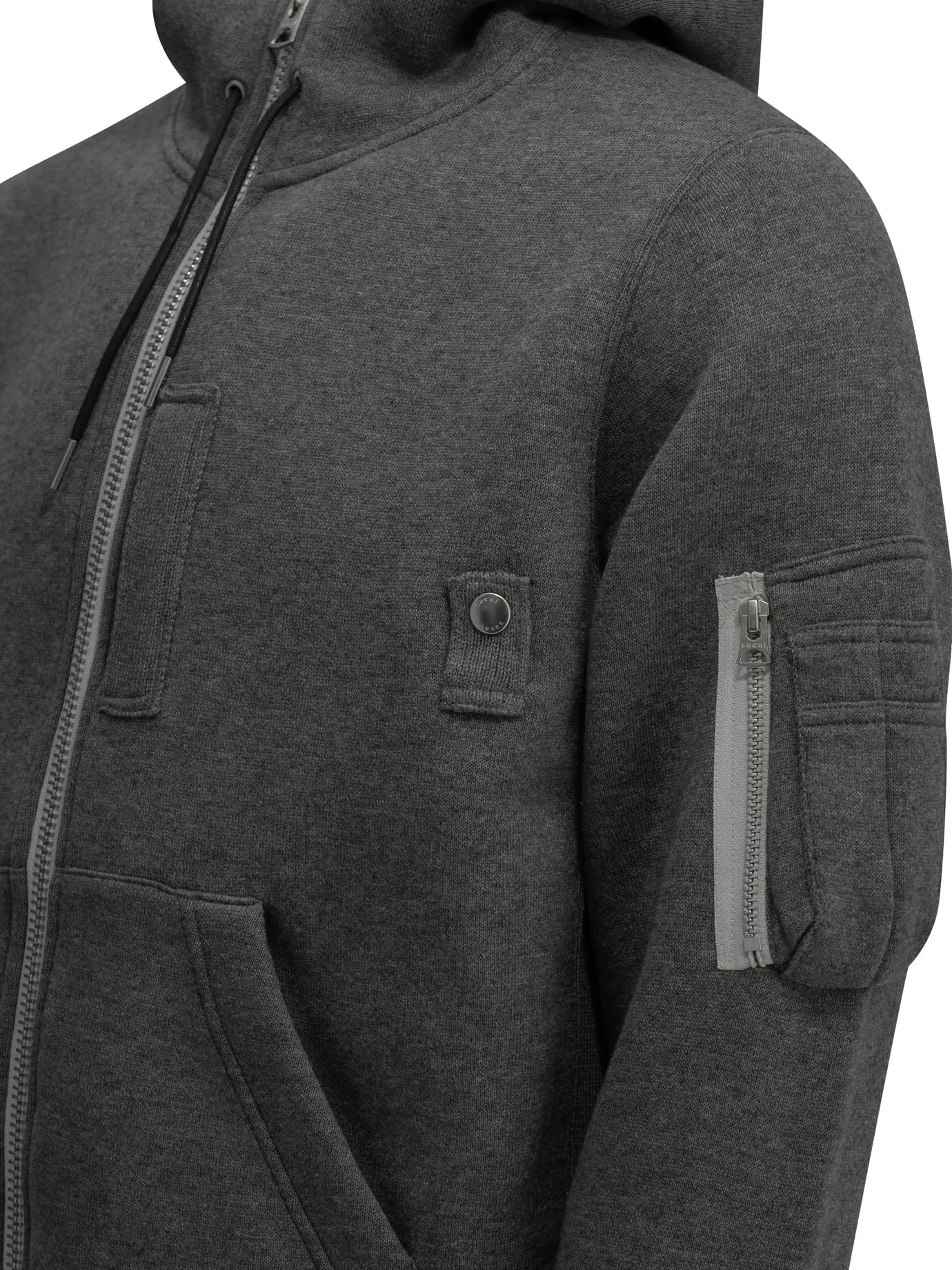 Zip-Up Hooded Sweatshirt Grey sold by Wanan Luxury product image thumbnail 4