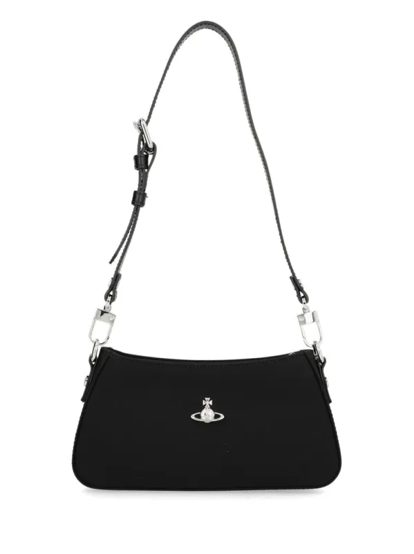 Tasha Shoulder Phone Bag Black made by Vivienne Westwood