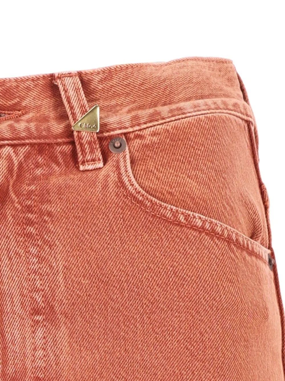 High-Waisted, Straight-Leg Jeans Brown sold by Wanan Luxury product image thumbnail 4