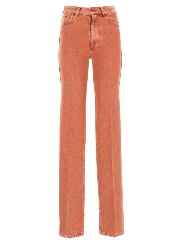 High-Waisted, Straight-Leg Jeans Brown made by Chloe
