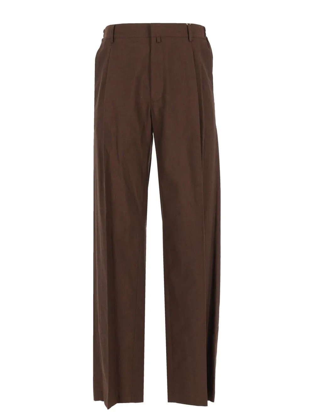 Wide-Leg With Pleats Trousers Brown sold by Wanan Luxury