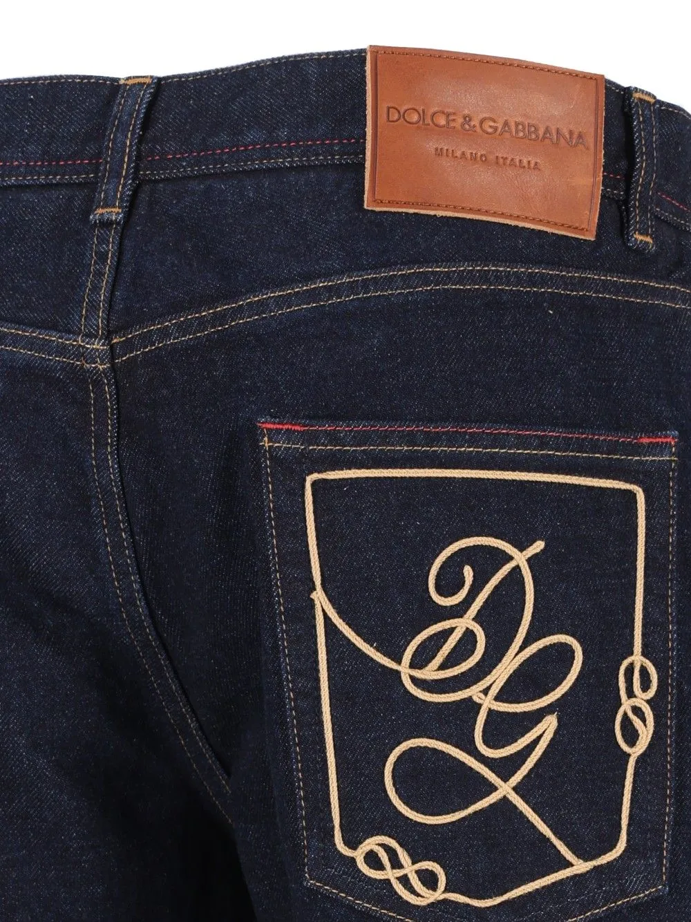 Jeans With Embroidery Trousers Blue sold by Wanan Luxury product image thumbnail 4