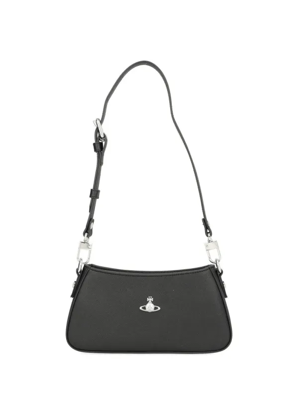 Tasha Shoulder Phone Bag Black made by Vivienne Westwood