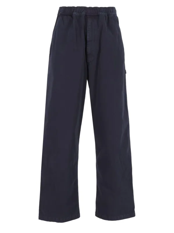 Cotton Twill Trousers Blue made by Maison Margiela