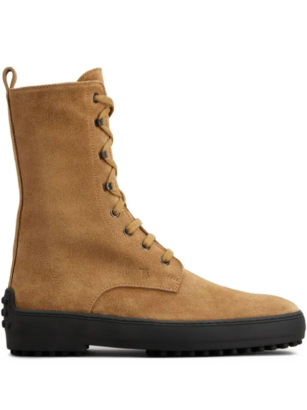 Gommino Leather Laced Boots made by Tod's