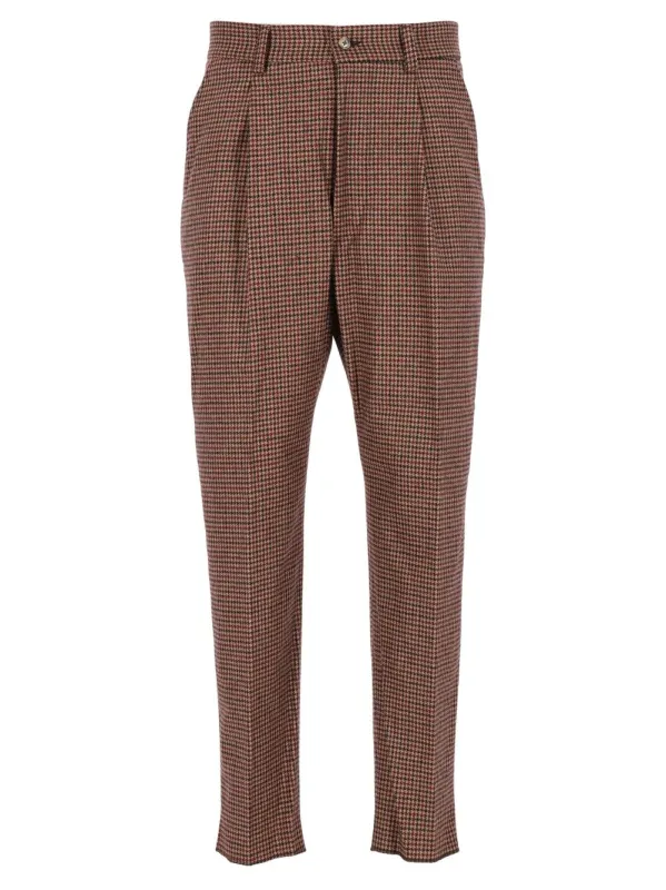 Pleated Pants Trousers Brown made by Eleventy