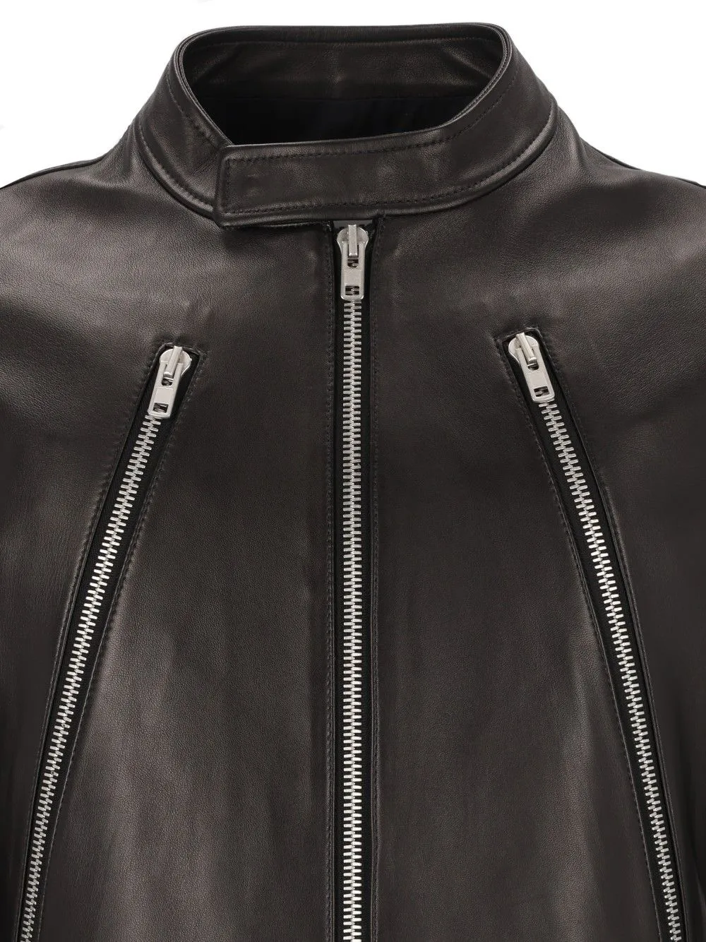 5-Zip Leather Jacket Black sold by Wanan Luxury product image thumbnail 5