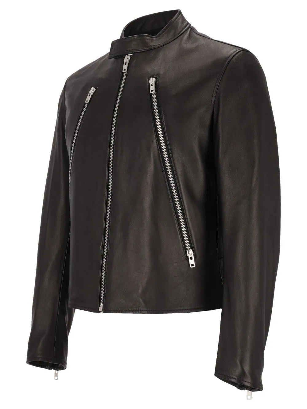 5-Zip Leather Jacket Black sold by Wanan Luxury product image thumbnail 3