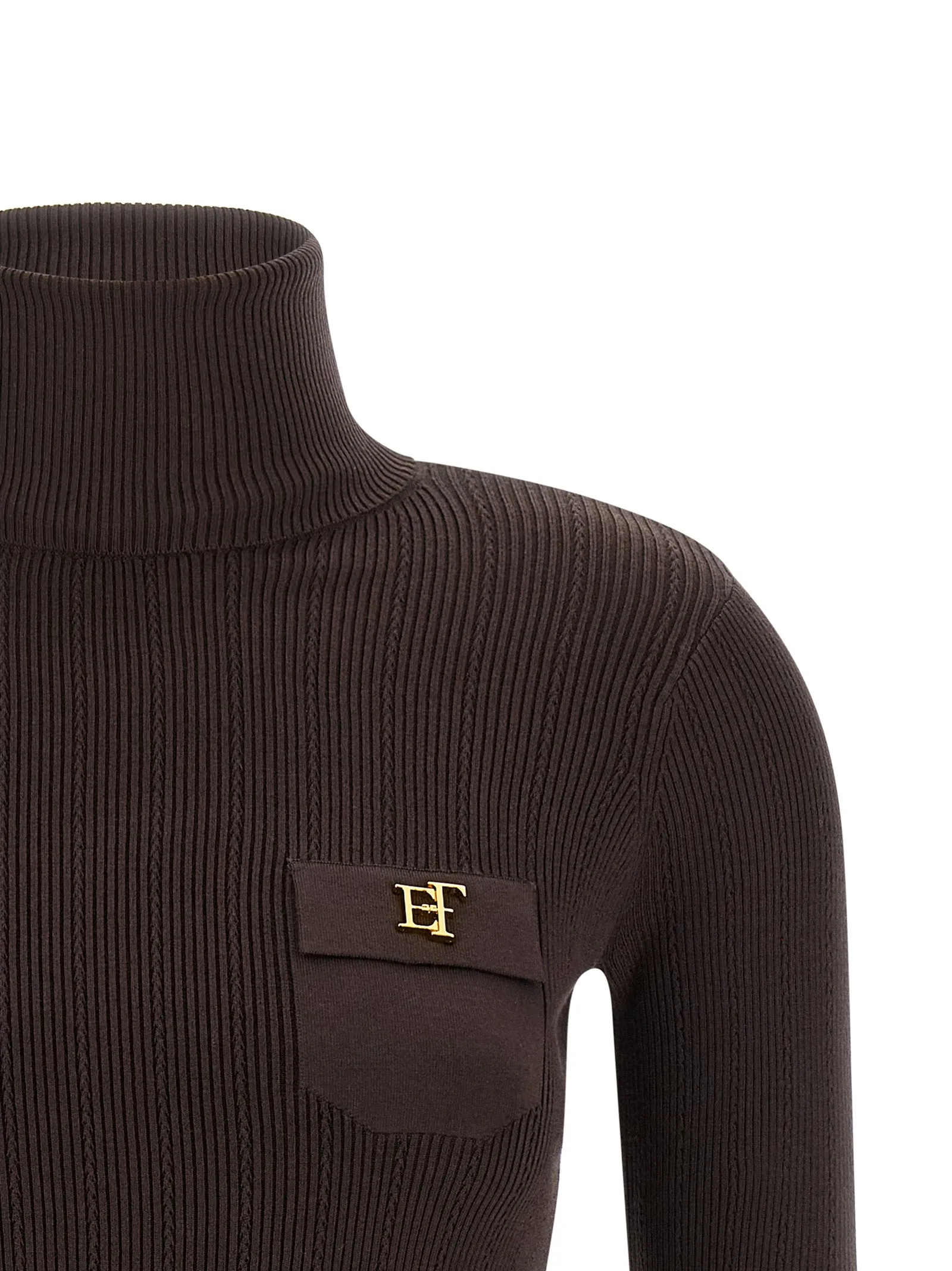 Tricot Turtleneck Sweaters And Cardigans Brown sold by Wanan Luxury product image thumbnail 3