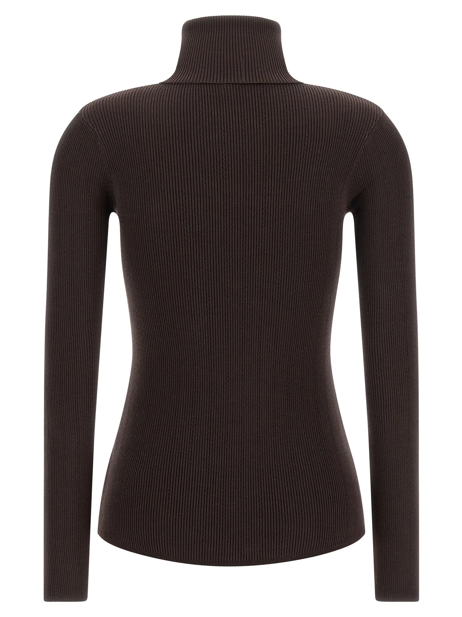 Tricot Turtleneck Sweaters And Cardigans Brown sold by Wanan Luxury product image thumbnail 2