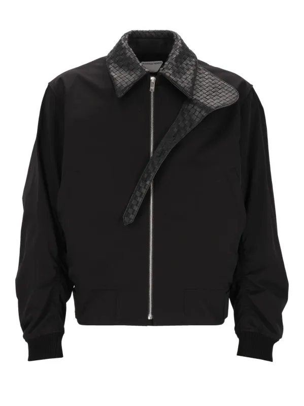 Padded Nylon Bomber Jacket Black made by Bottega Veneta