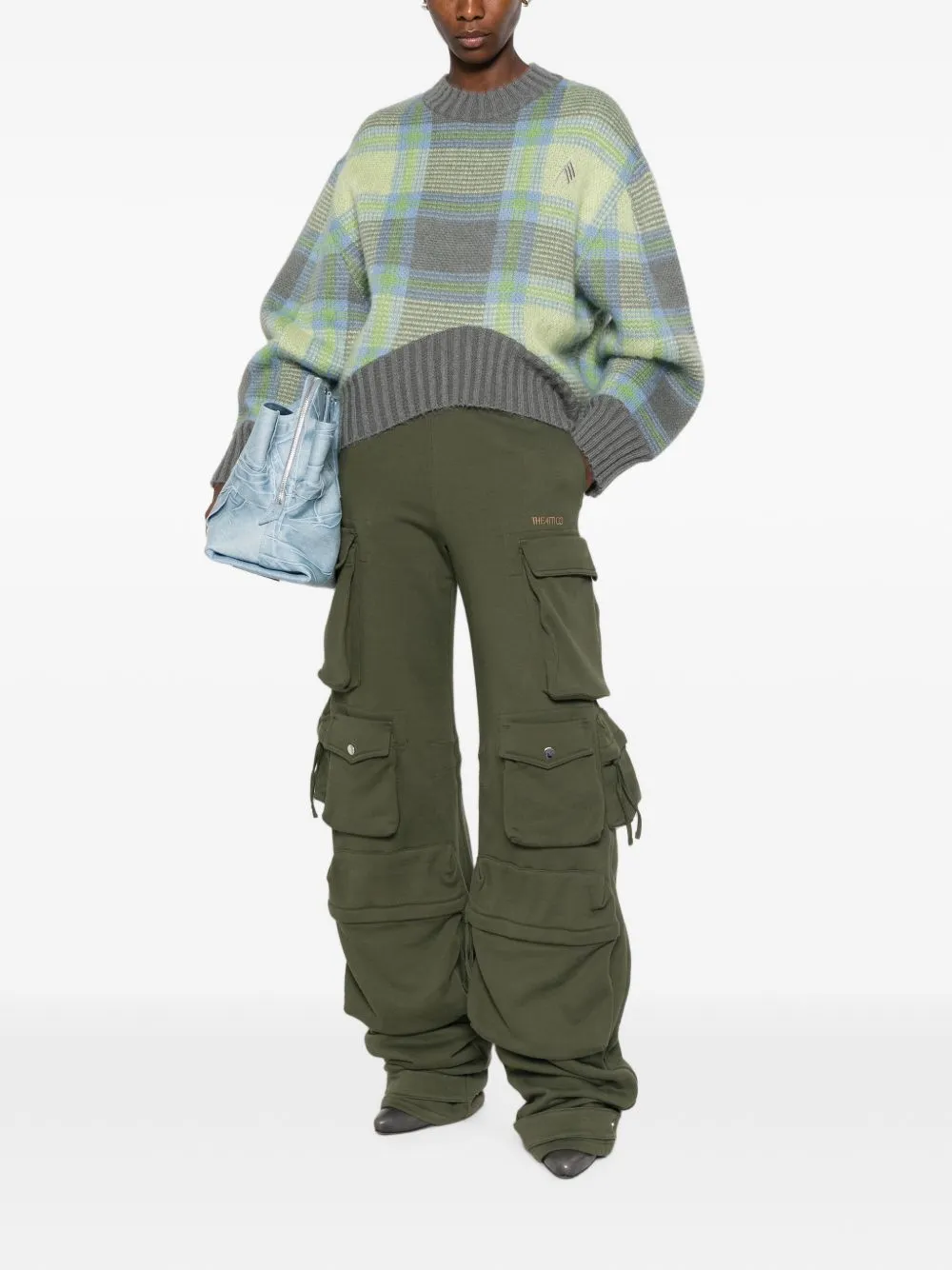 Checked Wool Crewneck Sweater sold by Wanan Luxury product image thumbnail 3
