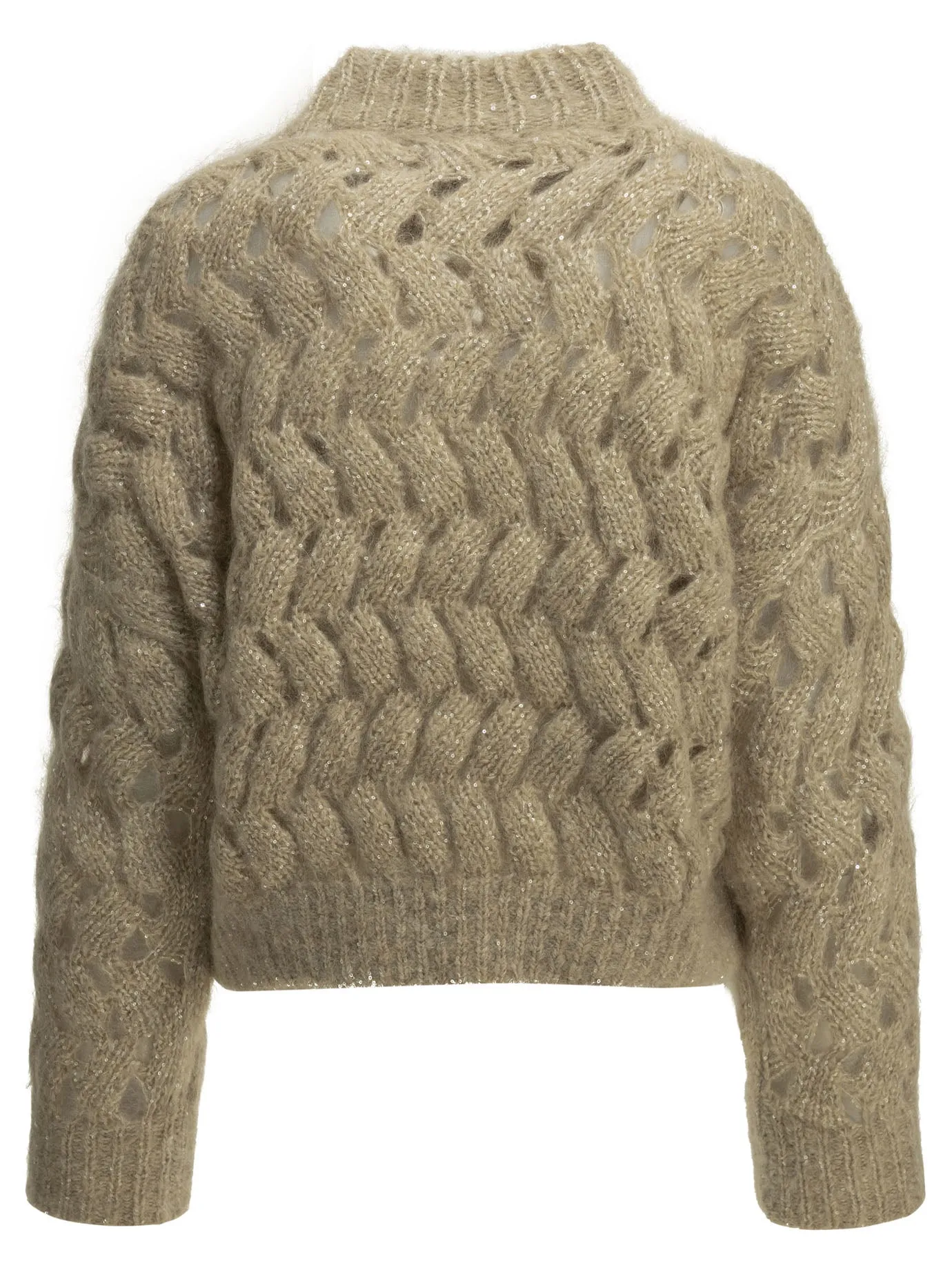 Dazzling Zigzag Cables Knitwear Beige sold by Wanan Luxury product image thumbnail 2