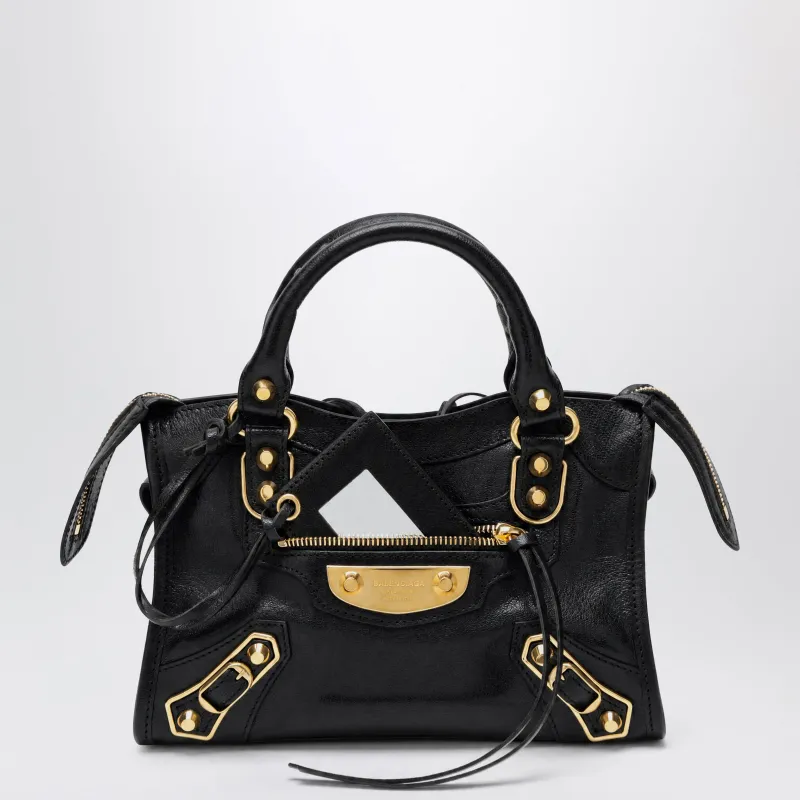 Le City Uptown Mini Bag In Soft Black Leather made by Balenciaga