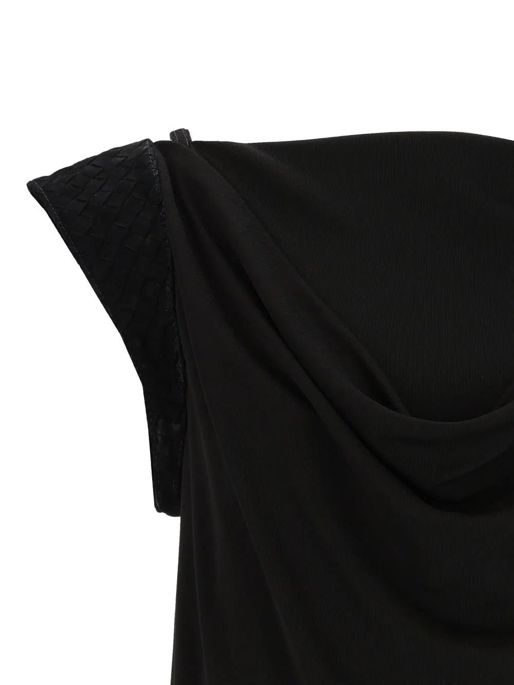 Crepe Viscose Jersey Dress Black sold by Wanan Luxury product image thumbnail 4