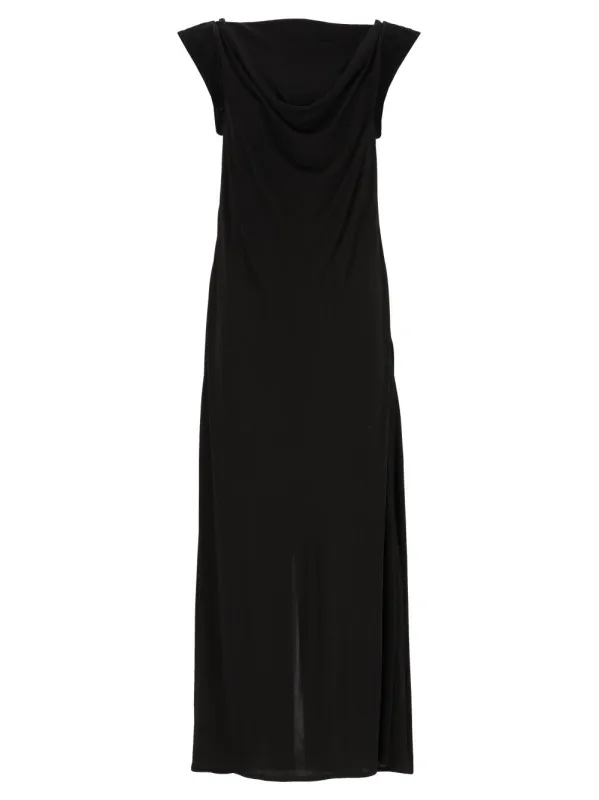 Crepe Viscose Jersey Dress Black made by Bottega Veneta