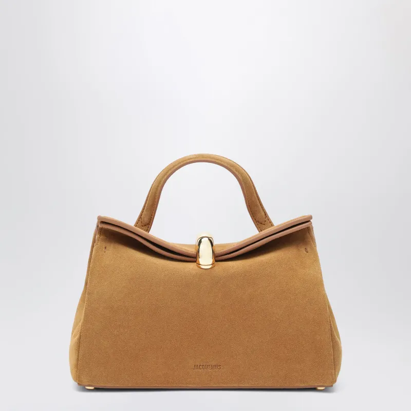 Handbag Le Petit Valérie In Camel Suede Calf Leather made by Jacquemus