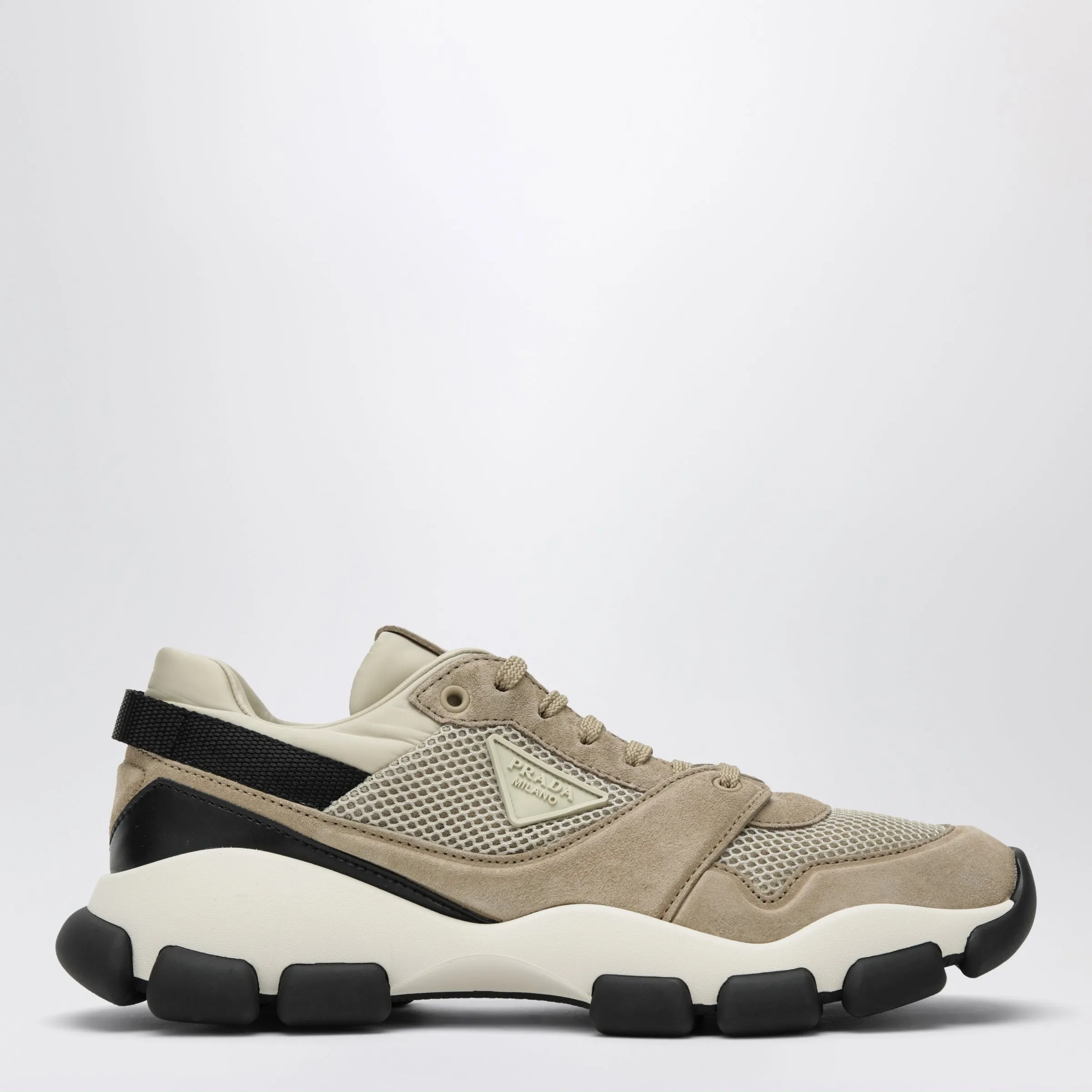 Mesh And Suede Sneakers In Desert sold by Wanan Luxury