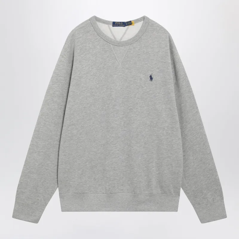 Grey Cotton-Blend Crewneck Sweatshirt made by Polo by Ralph Lauren