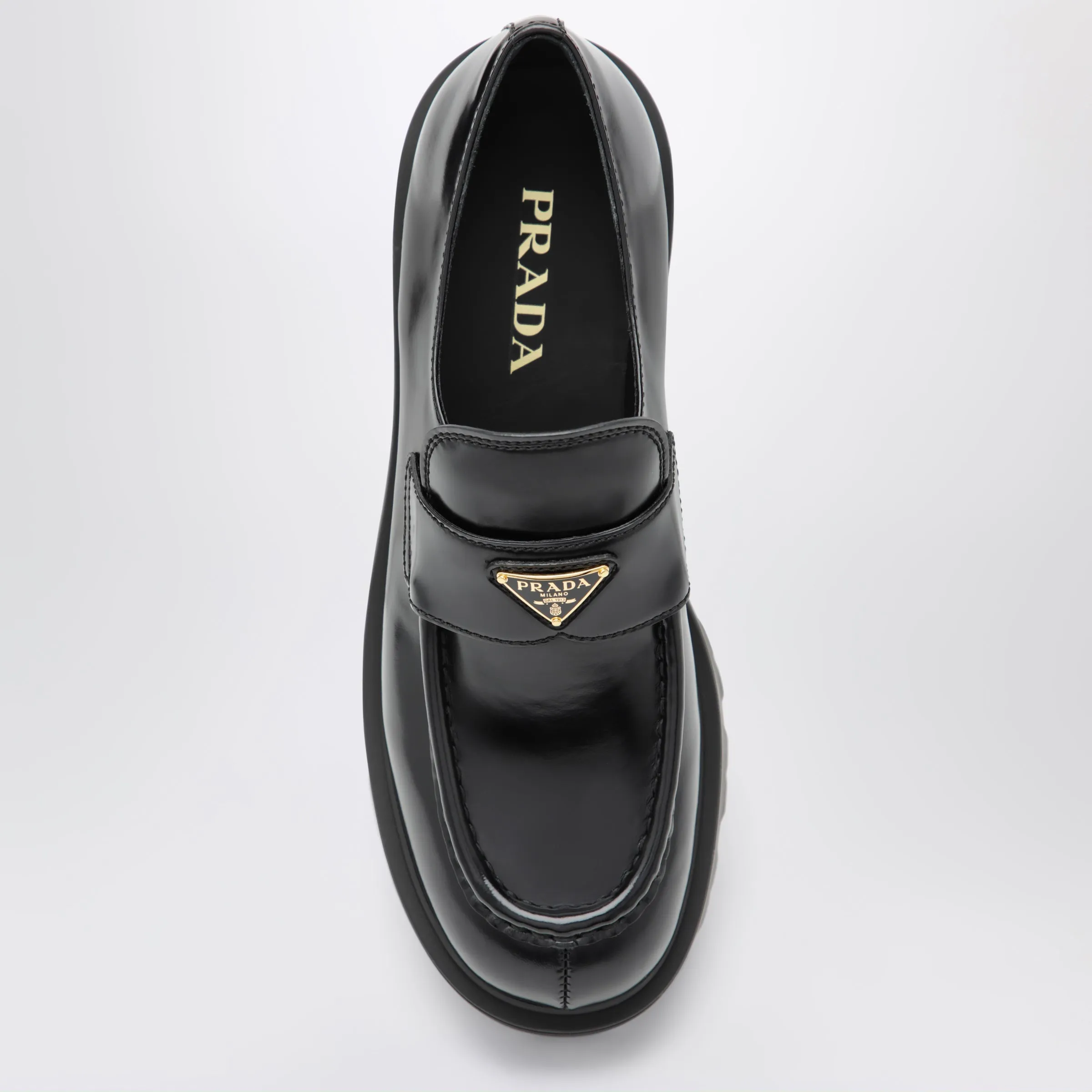 Black Brushed Leather Loafers sold by Wanan Luxury product image thumbnail 3