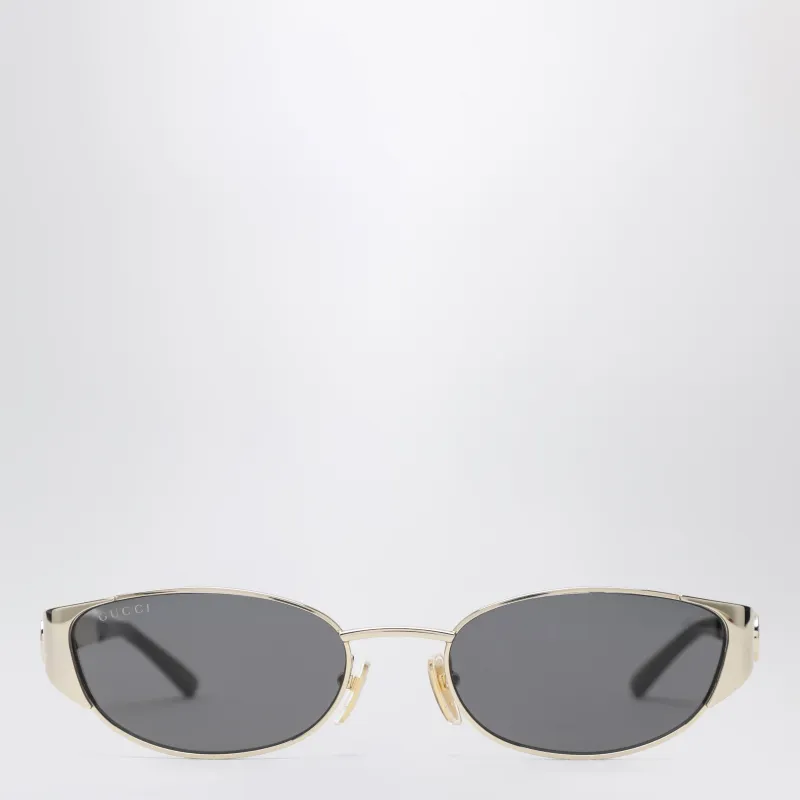 Gold-Tone Metal Oval Sunglasses made by Gucci