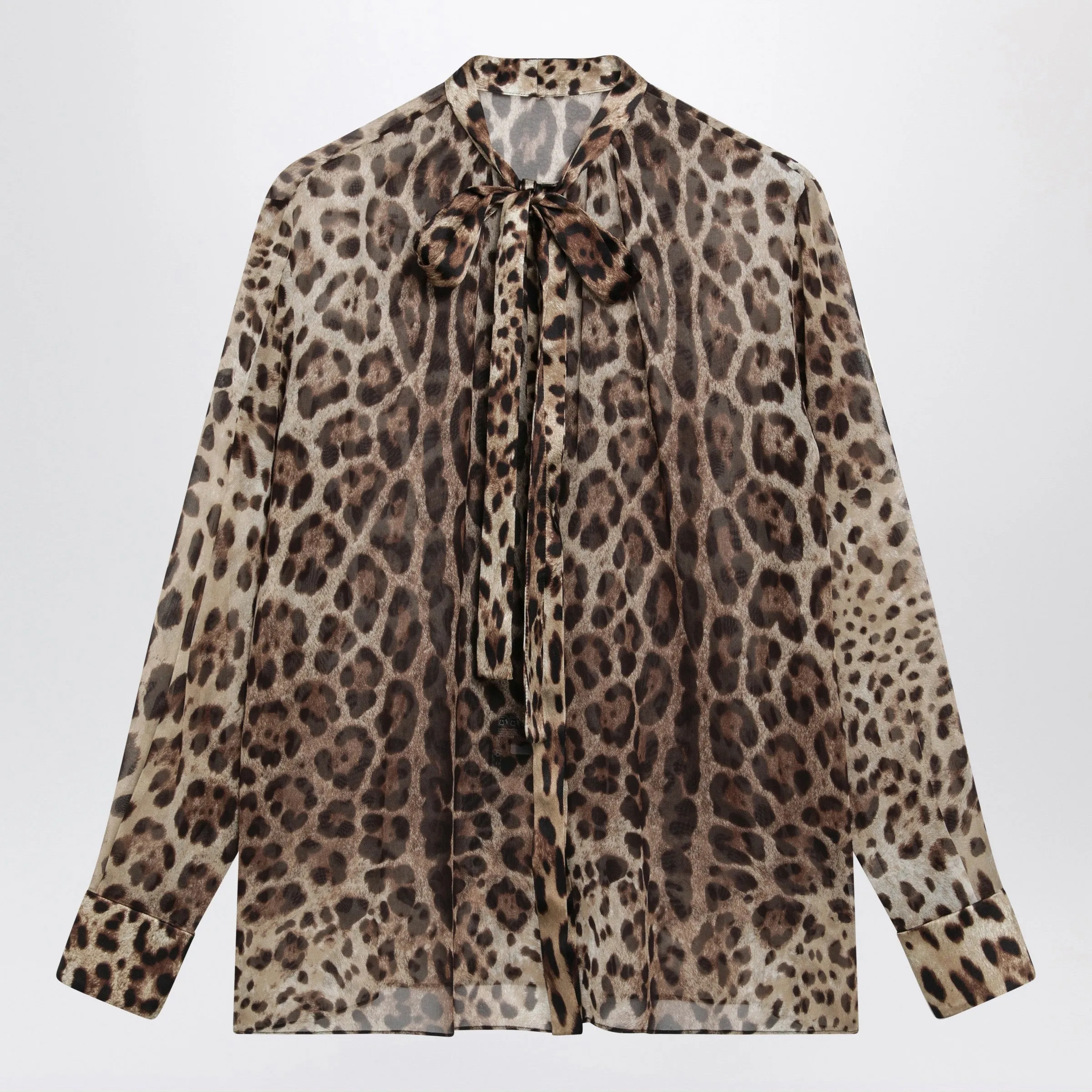 Leopard-Print Silk Georgette Shirt sold by Wanan Luxury