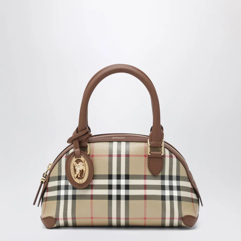 Primrose Mini Top-Handle Bag In Archive Beige made by Burberry