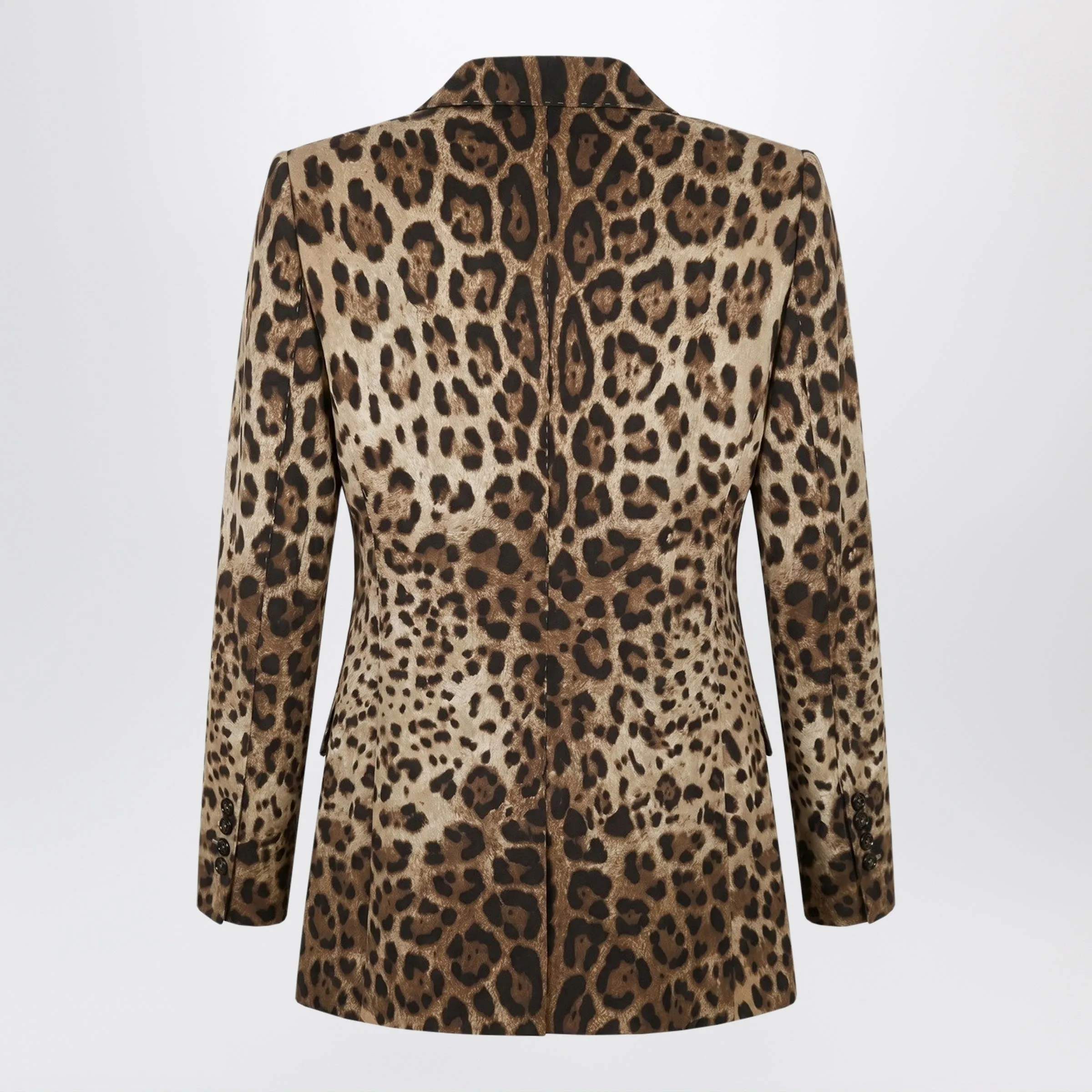 Leopard-Print Double-Breasted Wool Jacket sold by Wanan Luxury product image thumbnail 2