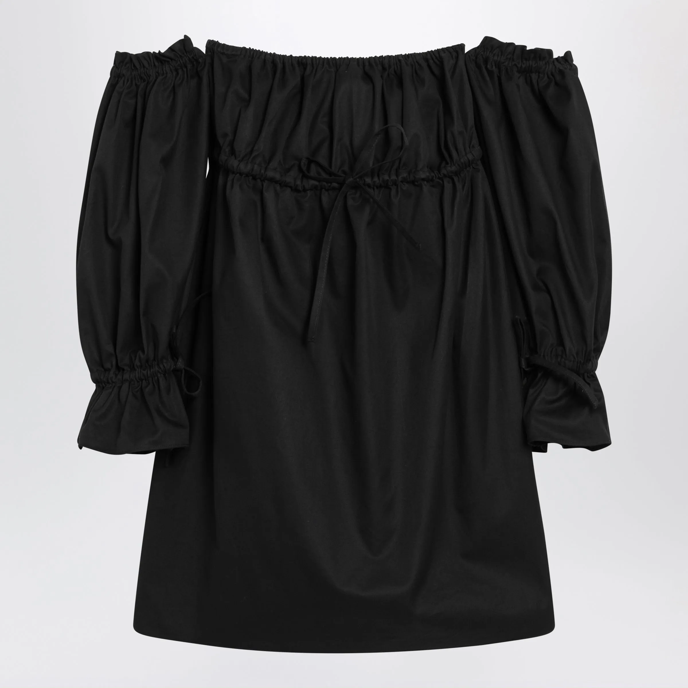 Black Off-The-Shoulder Mini Dress sold by Wanan Luxury