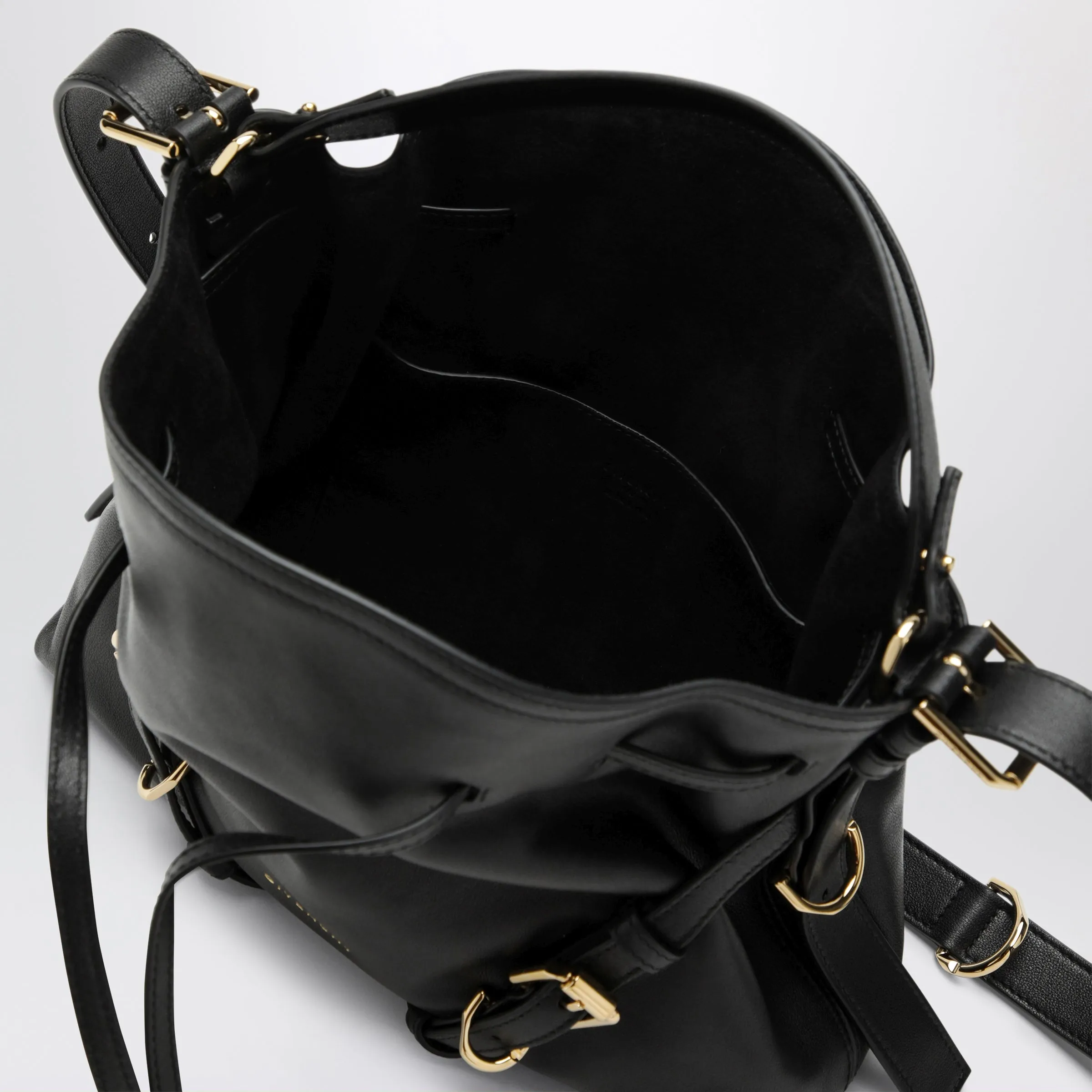 Small Voyou Bucket Bag In Black Calfskin sold by Wanan Luxury product image thumbnail 3