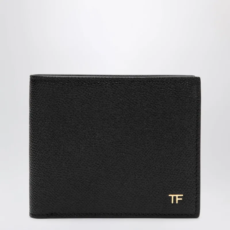Black T-Line Bi-Fold Leather Wallet made by Tom Ford