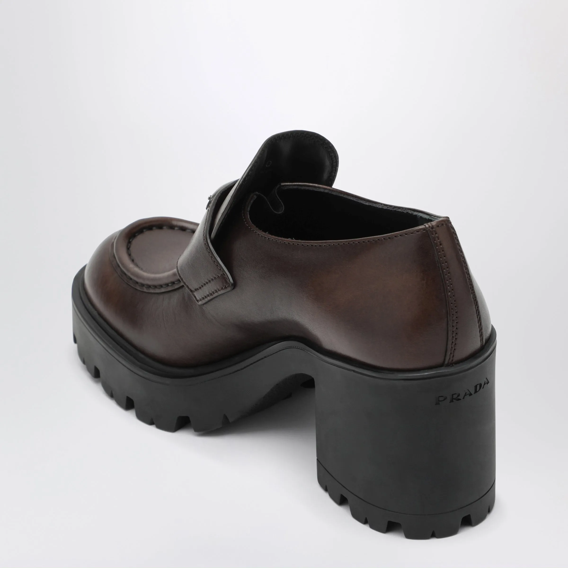 Brown Platform Heeled Loafers sold by Wanan Luxury product image thumbnail 2