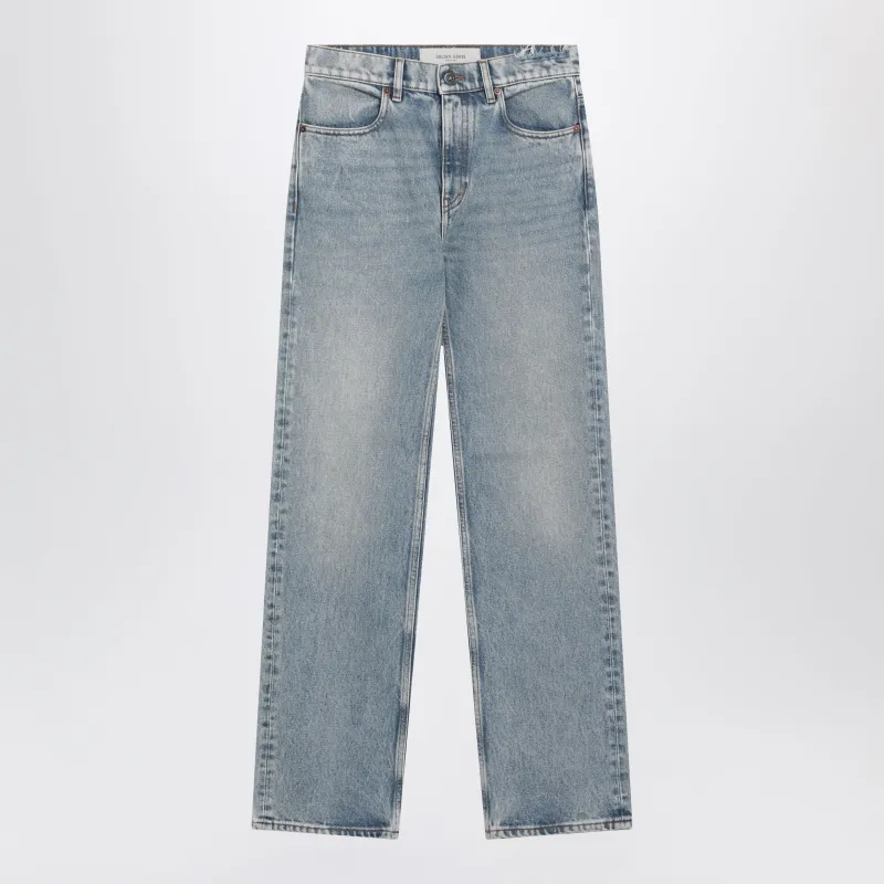 Light Blue Washed-Effect Jeans made by Golden Goose