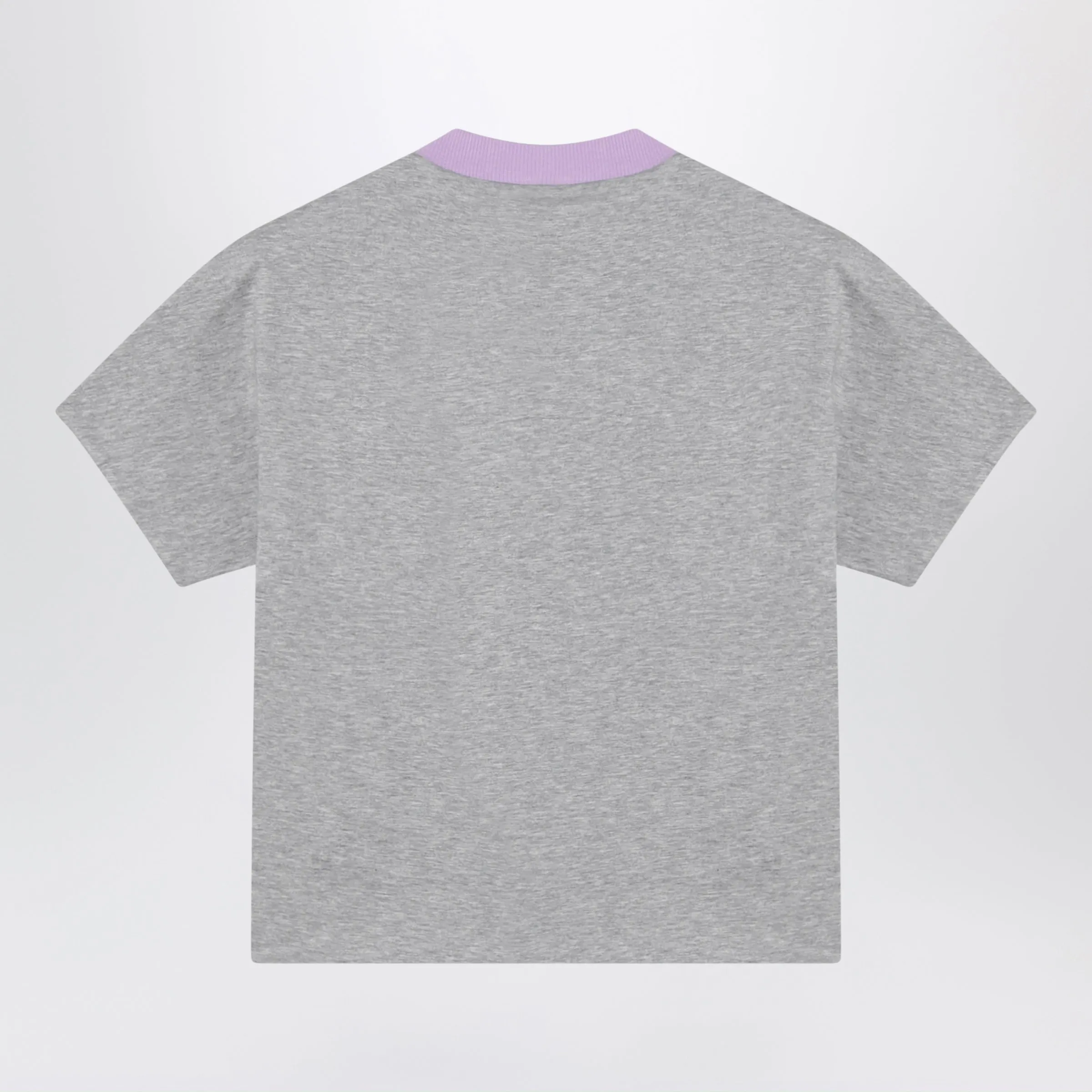 Reversible Grey/Lilac Cotton Jersey T-Shirt sold by Wanan Luxury product image thumbnail 2